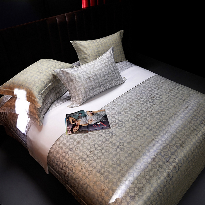 91家纺网 家纺一手货源 找家纺 缔缦 2025新款定织八枚锻s140数码印花系列四件套 贝蒂斯