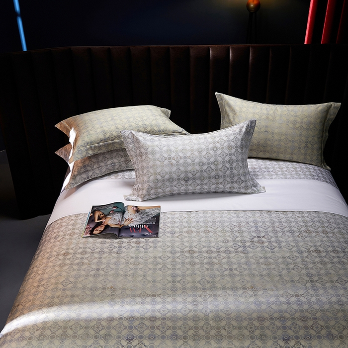 91家纺网 家纺一手货源 找家纺 缔缦 2025新款定织八枚锻s140数码印花系列四件套 贝蒂斯