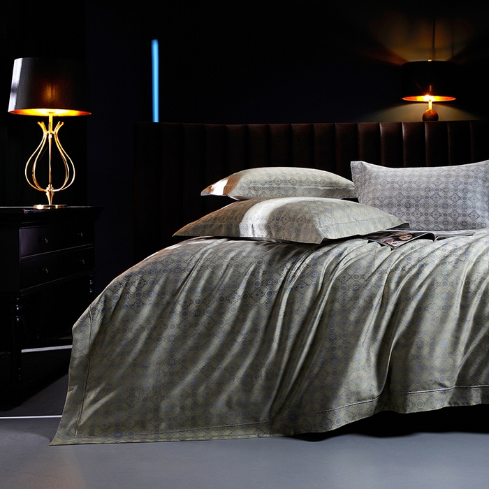 91家纺网 家纺一手货源 找家纺 缔缦 2025新款定织八枚锻s140数码印花系列四件套 贝蒂斯