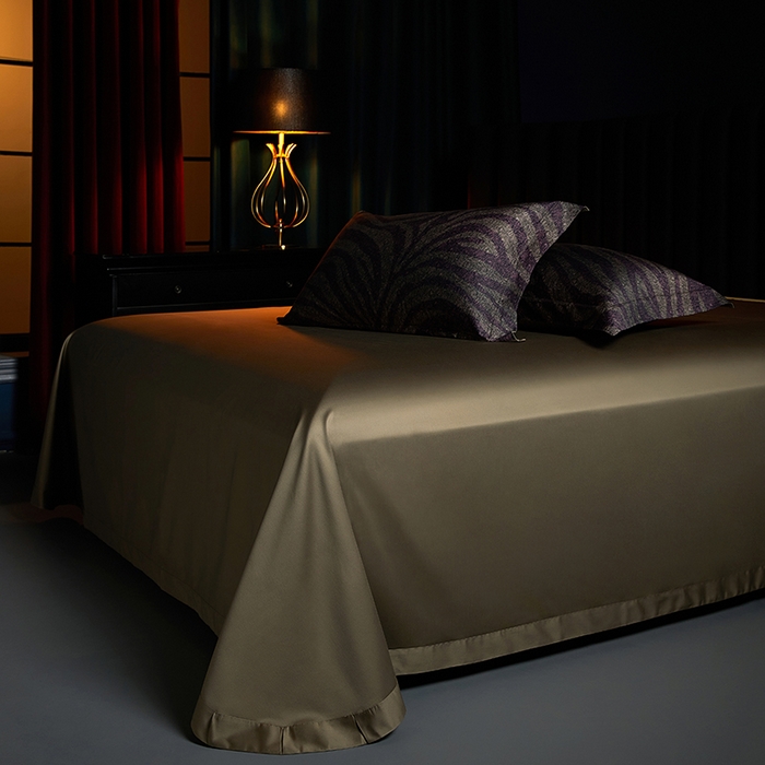 91家纺网 家纺一手货源 找家纺 缔缦 2025新款定织八枚锻s140数码印花系列四件套 赫铂