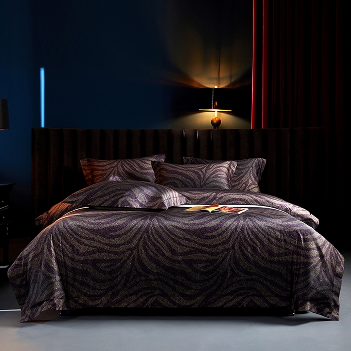 91家纺网 家纺一手货源 找家纺 缔缦 2025新款定织八枚锻s140数码印花系列四件套 赫铂