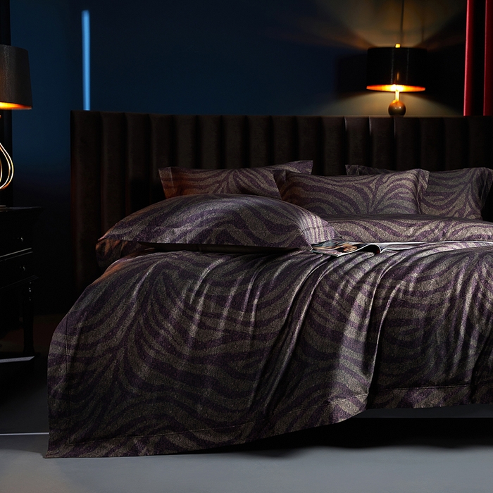 91家纺网 家纺一手货源 找家纺 缔缦 2025新款定织八枚锻s140数码印花系列四件套 赫铂