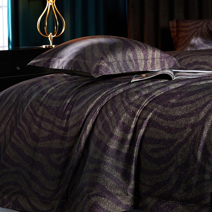 91家纺网 家纺一手货源 找家纺 缔缦 2025新款定织八枚锻s140数码印花系列四件套 赫铂