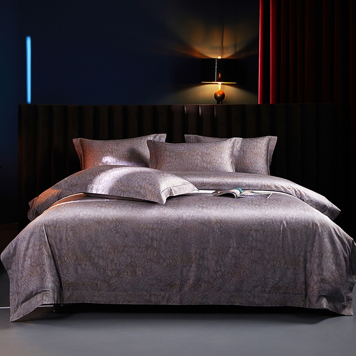 缔缦 2025新款定织八枚锻s140数码印花系列四件套 琉璃