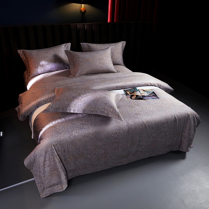 91家纺网 家纺一手货源 找家纺 缔缦 2025新款定织八枚锻s140数码印花系列四件套 琉璃