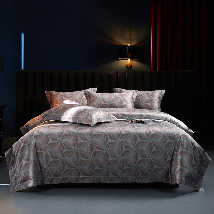 91家纺网 家纺一手货源 找家纺 缔缦 2025新款定织八枚锻s140数码印花系列四件套 莫里斯