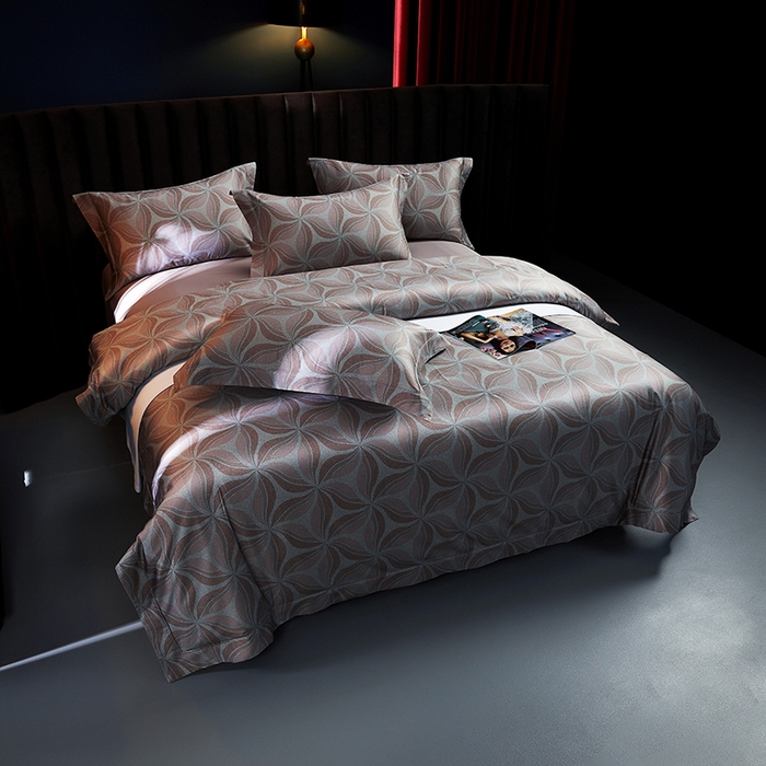 91家纺网 家纺一手货源 找家纺 缔缦 2025新款定织八枚锻s140数码印花系列四件套 莫里斯