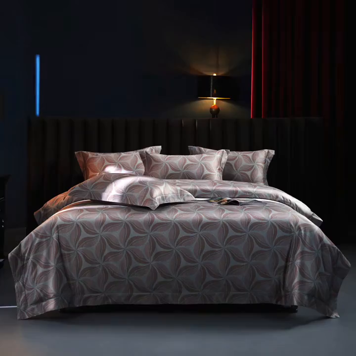 91家纺网 家纺一手货源 找家纺 缔缦 2025新款定织八枚锻s140数码印花系列四件套 莫里斯