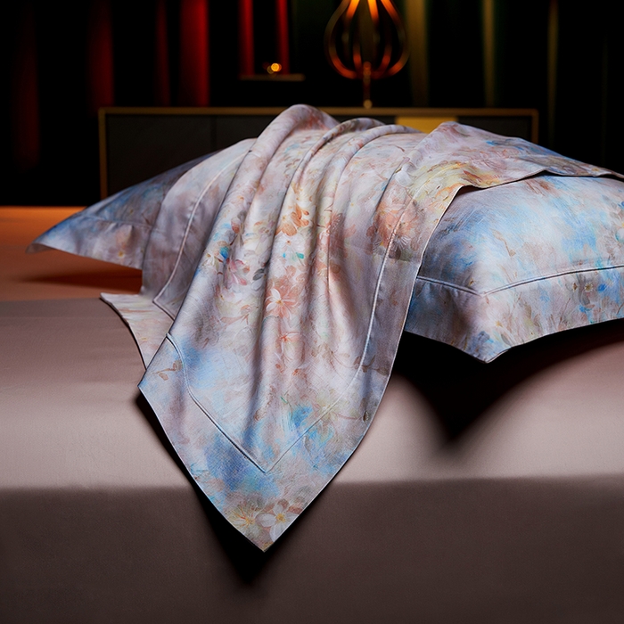 91家纺网 家纺一手货源 找家纺 缔缦 2025新款定织八枚锻s140数码印花系列四件套 西西里