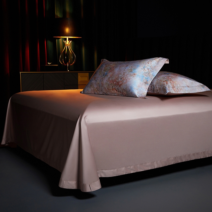 91家纺网 家纺一手货源 找家纺 缔缦 2025新款定织八枚锻s140数码印花系列四件套 西西里