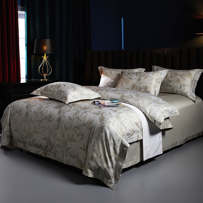 91家纺网 家纺一手货源 找家纺 缔缦 2025新款定织八枚锻s140数码印花系列四件套 雅颂