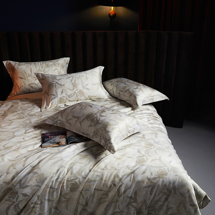 91家纺网 家纺一手货源 找家纺 缔缦 2025新款定织八枚锻s140数码印花系列四件套 雅颂