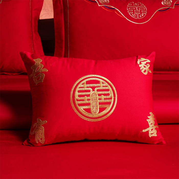 91家纺网 家纺一手货源 找家纺 洽想家 2025新款全棉新中式刺绣婚庆四件套多件套（控价销售最低不低于288元） 龙章凤彩