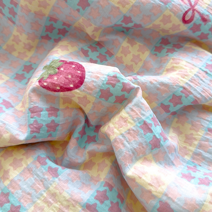 91家纺网 家纺一手货源 找家纺 星巴k家纺 2025新款贝壳绣三角针花边工艺款贝壳边夏被夏凉被空调被四件套【可提供买家秀】 草莓甜心