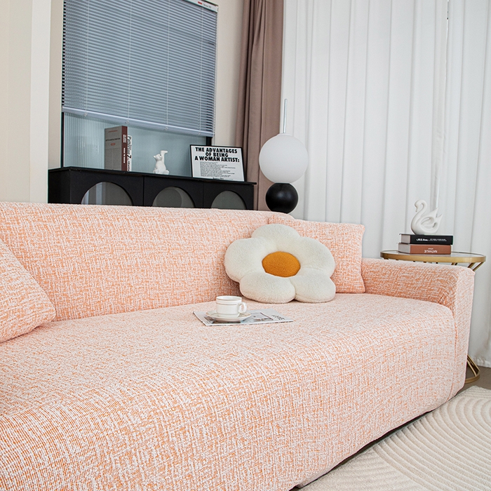 91家纺网 家纺一手货源 找家纺 沐沐家纺 2026新款星宿沙发套 元气橙