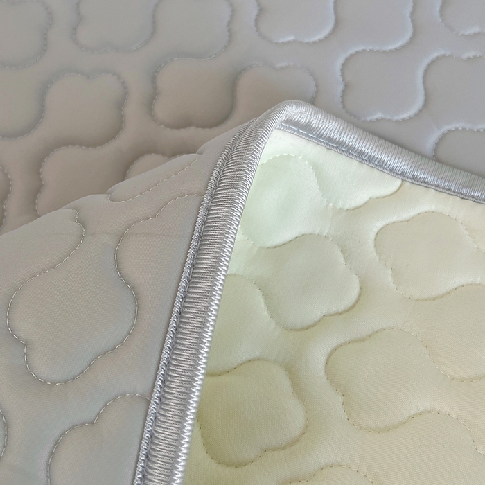 91家纺网 家纺一手货源 找家纺 缦纱 2025新款凉感丝加厚凉席夏季冰丝凉席 浅灰