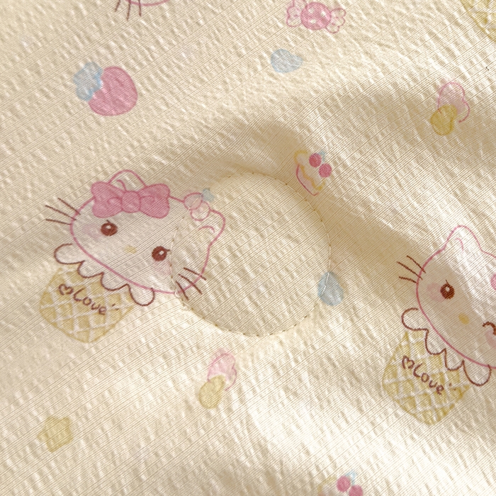 91家纺网 家纺一手货源 找家纺 星巴k家纺 2025新款贝壳绣三角针花边工艺款贝壳边夏被夏凉被空调被四件套【可提供买家秀】 粉色kt猫