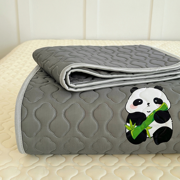 91家纺网 家纺一手货源 找家纺 缦纱 2025新款凉感丝加厚凉席夏季冰丝凉席 高级灰