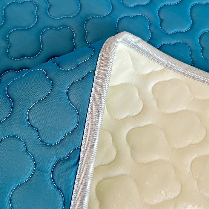 91家纺网 家纺一手货源 找家纺 缦纱 2025新款凉感丝加厚凉席夏季冰丝凉席 深海蓝