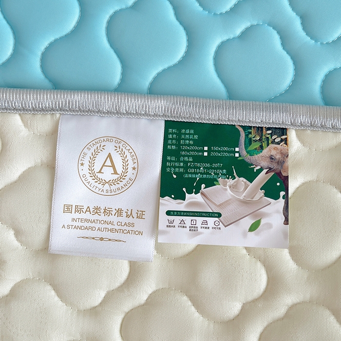 91家纺网 家纺一手货源 找家纺 缦纱 2025新款凉感丝加厚凉席夏季冰丝凉席 天空蓝