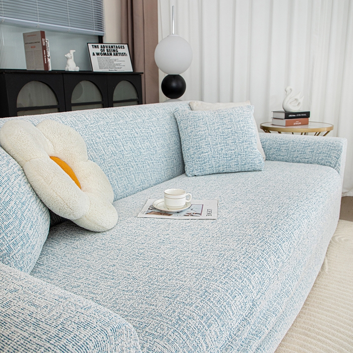 91家纺网 家纺一手货源 找家纺 沐沐家纺 2026新款星宿沙发套 孔雀蓝