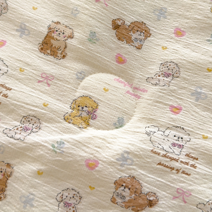 91家纺网 家纺一手货源 找家纺 星巴k家纺 2025新款贝壳绣三角针花边工艺款贝壳边夏被夏凉被空调被四件套【可提供买家秀】 狗狗日记