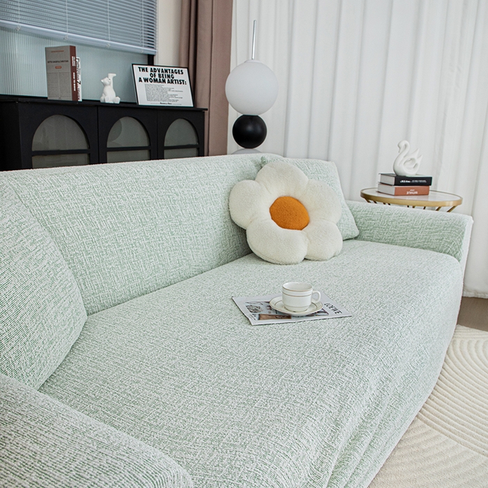 91家纺网 家纺一手货源 找家纺 沐沐家纺 2026新款星宿沙发套 柠檬绿