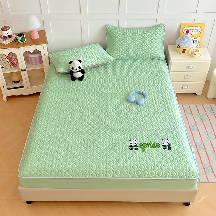 91家纺网 家纺一手货源 找家纺 （总）缦纱 2025新款凉感丝凉席床笠夏季加厚冰丝凉席床笠