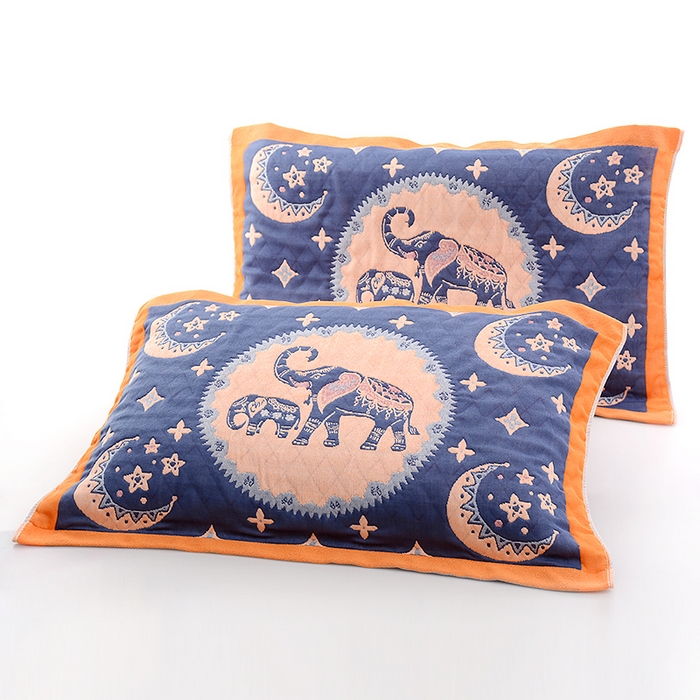 91家纺网 家纺一手货源 找家纺 （总）彩虹毛巾2025新款直播跑量卡通枕巾三层纱布枕巾纯棉盖巾枕头巾隔脏枕套提花色织枕巾一对装