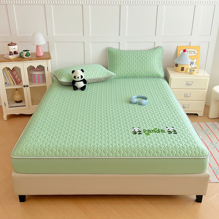 91家纺网 家纺一手货源 找家纺 （总）缦纱 2025新款凉感丝凉席床笠夏季加厚冰丝凉席床笠