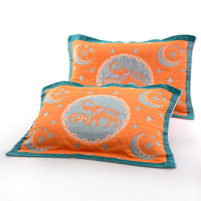 91家纺网 家纺一手货源 找家纺 （总）彩虹毛巾2025新款直播跑量卡通枕巾三层纱布枕巾纯棉盖巾枕头巾隔脏枕套提花色织枕巾一对装