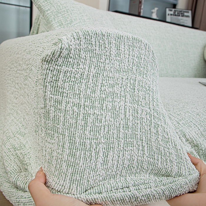 91家纺网 家纺一手货源 找家纺 沐沐家纺 2026新款星宿沙发套 柠檬绿