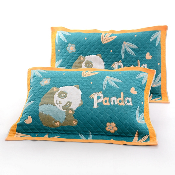 91家纺网 家纺一手货源 找家纺 （总）彩虹毛巾2025新款直播跑量卡通枕巾三层纱布枕巾纯棉盖巾枕头巾隔脏枕套提花色织枕巾一对装