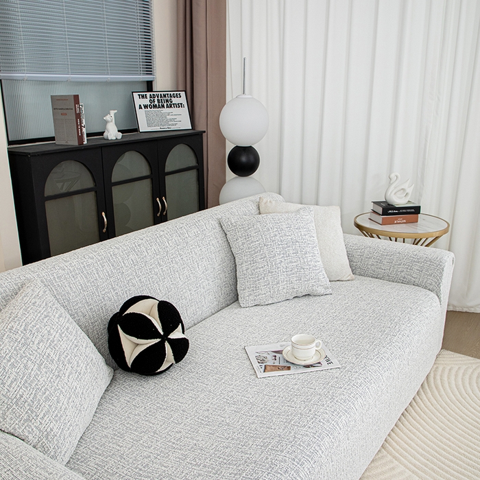 91家纺网 家纺一手货源 找家纺 沐沐家纺 2026新款星宿沙发套 浅灰