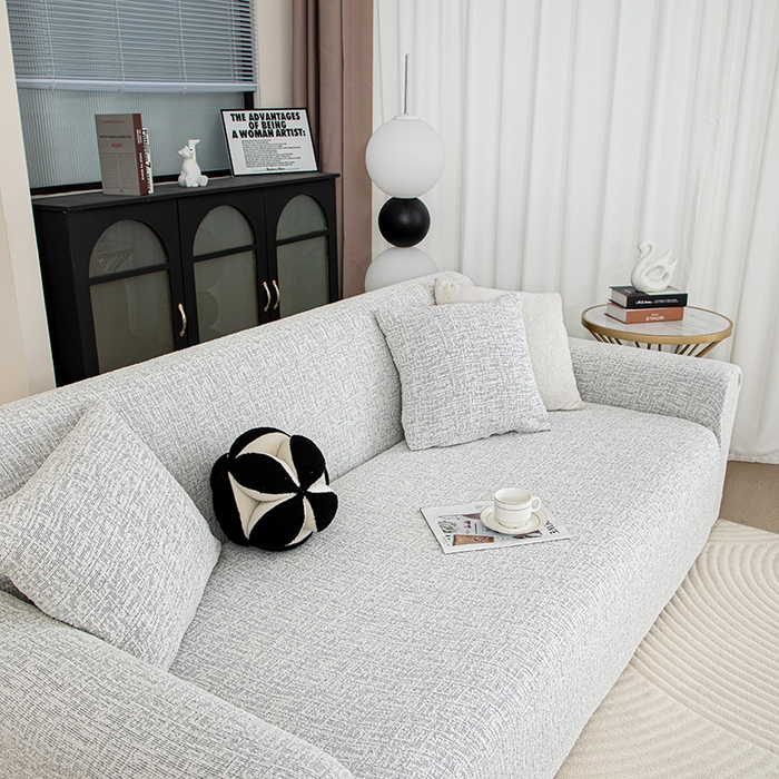 91家纺网 家纺一手货源 找家纺 沐沐家纺 2026新款星宿沙发套 浅灰