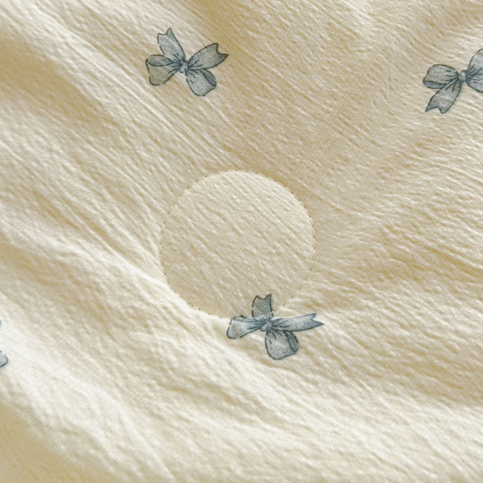 91家纺网 家纺一手货源 找家纺 星巴k家纺 2025新款贝壳绣三角针花边工艺款贝壳边夏被夏凉被空调被四件套【可提供买家秀】 蓝色蝴蝶结