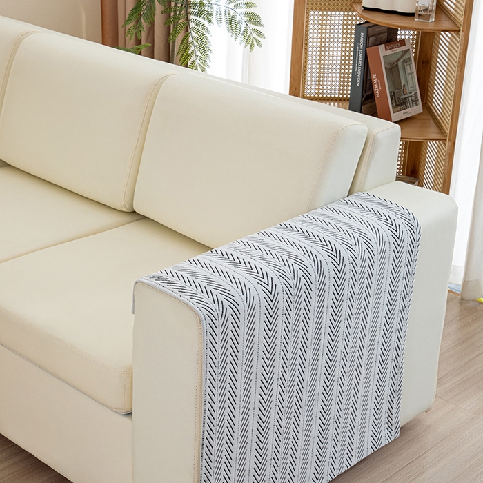 沐沐家纺 2026新款阳离子扶手巾 沐熙--深灰