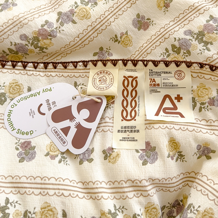 91家纺网 家纺一手货源 找家纺 星巴k家纺 2025新款贝壳绣三角针花边工艺款贝壳边夏被夏凉被空调被四件套【可提供买家秀】 玫瑰哒