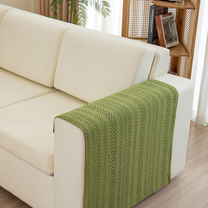 沐沐家纺 2026新款阳离子扶手巾 沐熙-墨绿