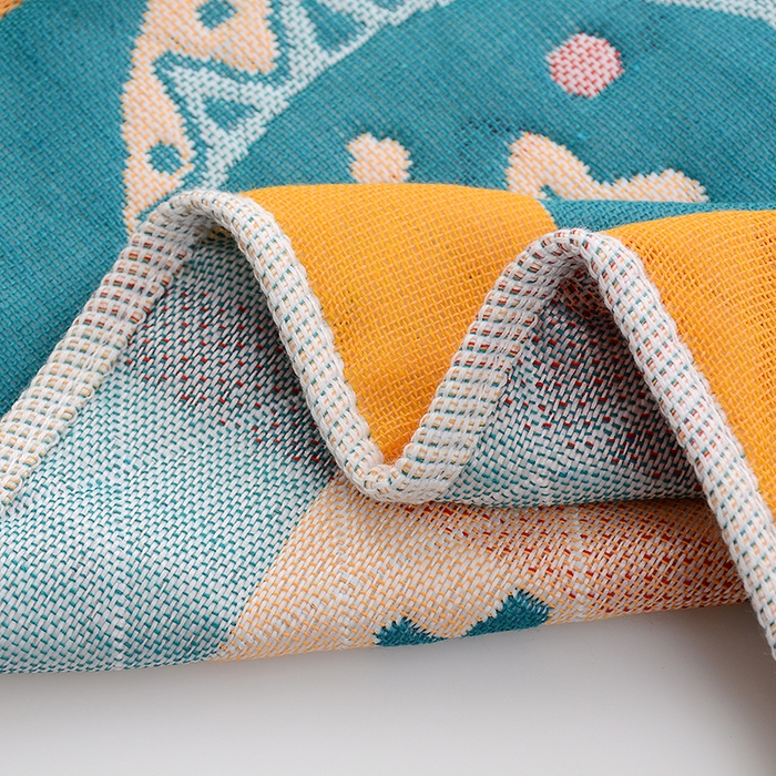 91家纺网 家纺一手货源 找家纺 彩虹毛巾2025新款直播跑量卡通枕巾三层纱布枕巾纯棉盖巾枕头巾隔脏枕套提花色织枕巾一对装 卡通风06