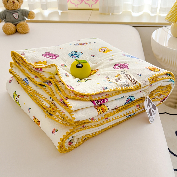 星巴k家纺 2025新款贝壳绣三角针花边工艺款贝壳边夏被夏凉被空调被四件套【可提供买家秀】 维尼伙伴