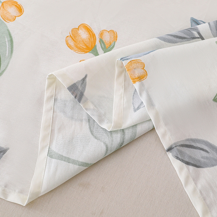 91家纺网 家纺一手货源 找家纺 宇彬家纺 2025直播新款13070全棉纯棉印花双人单床单枕套三件套喷气小清新简约学生被单 风吹一夏