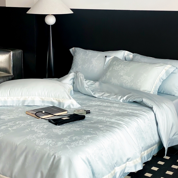 91家纺网 家纺一手货源 找家纺 （总）馨蕊2025新款天丝棉青黛四件套