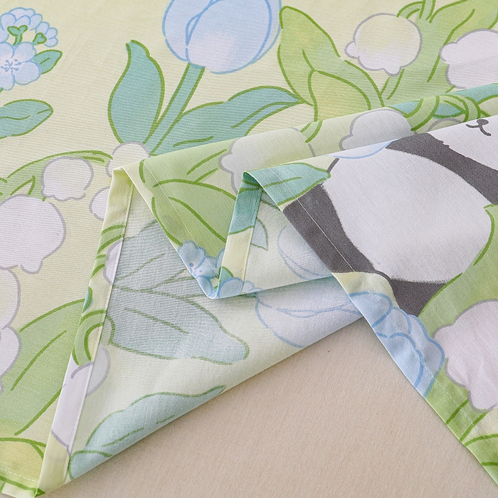 91家纺网 家纺一手货源 找家纺 宇彬家纺 2025直播新款13070全棉纯棉印花双人单床单枕套三件套喷气小清新简约学生被单 恋恋夏日