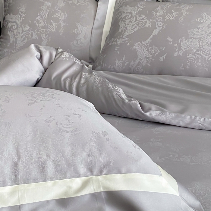 91家纺网 家纺一手货源 找家纺 馨蕊2025新款天丝棉青黛四件套 青黛-高级灰