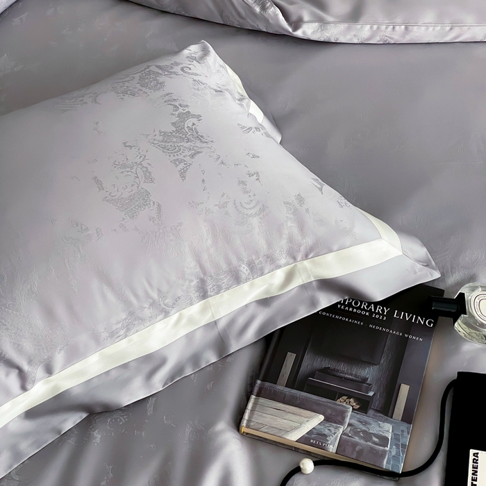 91家纺网 家纺一手货源 找家纺 馨蕊2025新款天丝棉青黛四件套 青黛-高级灰