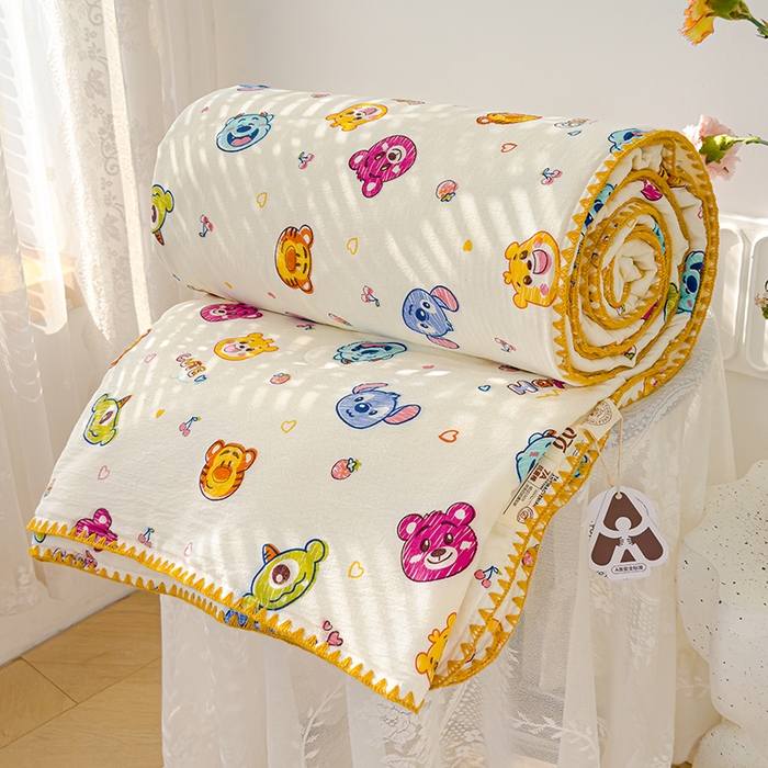 91家纺网 家纺一手货源 找家纺 （总）星巴k家纺 2025新款贝壳绣三角针花边工艺款贝壳边夏被夏凉被空调被四件套【可提供买家秀】