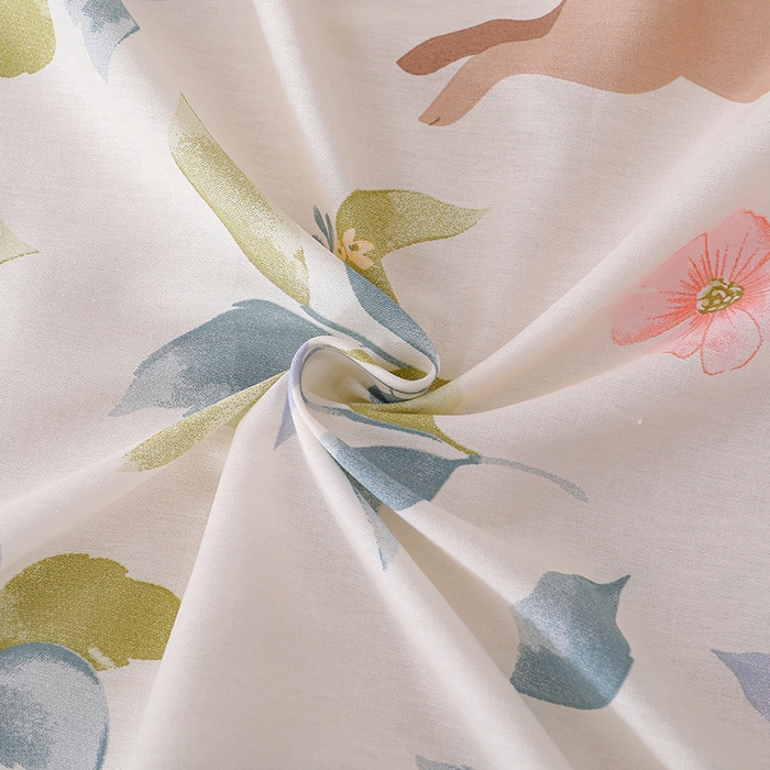 91家纺网 家纺一手货源 找家纺 宇彬家纺 2025直播新款13070全棉纯棉印花双人单床单枕套三件套喷气小清新简约学生被单 秘境（新）