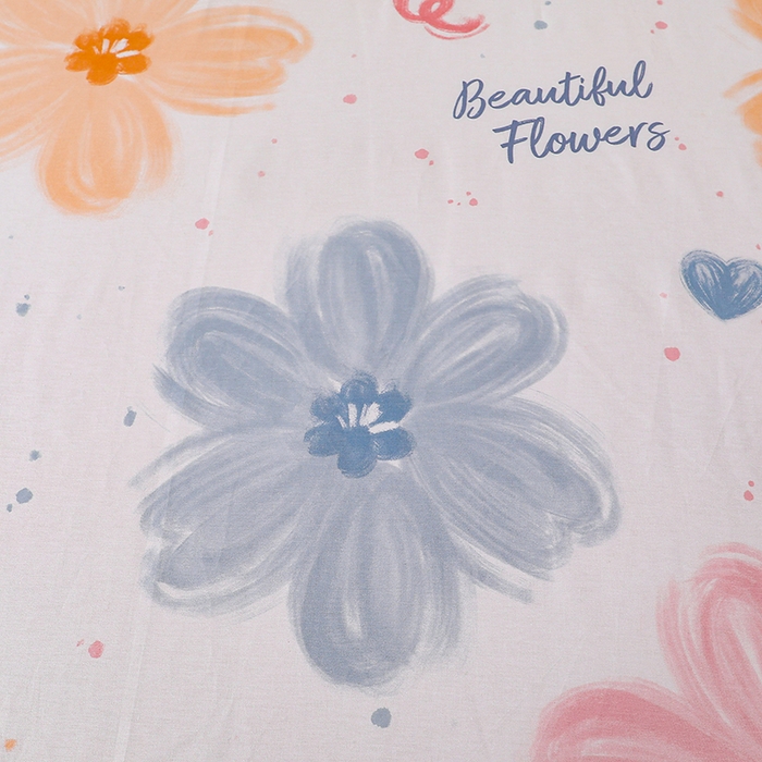 91家纺网 家纺一手货源 找家纺 宇彬家纺 2025直播新款13070全棉纯棉印花双人单床单枕套三件套喷气小清新简约学生被单 慕夏