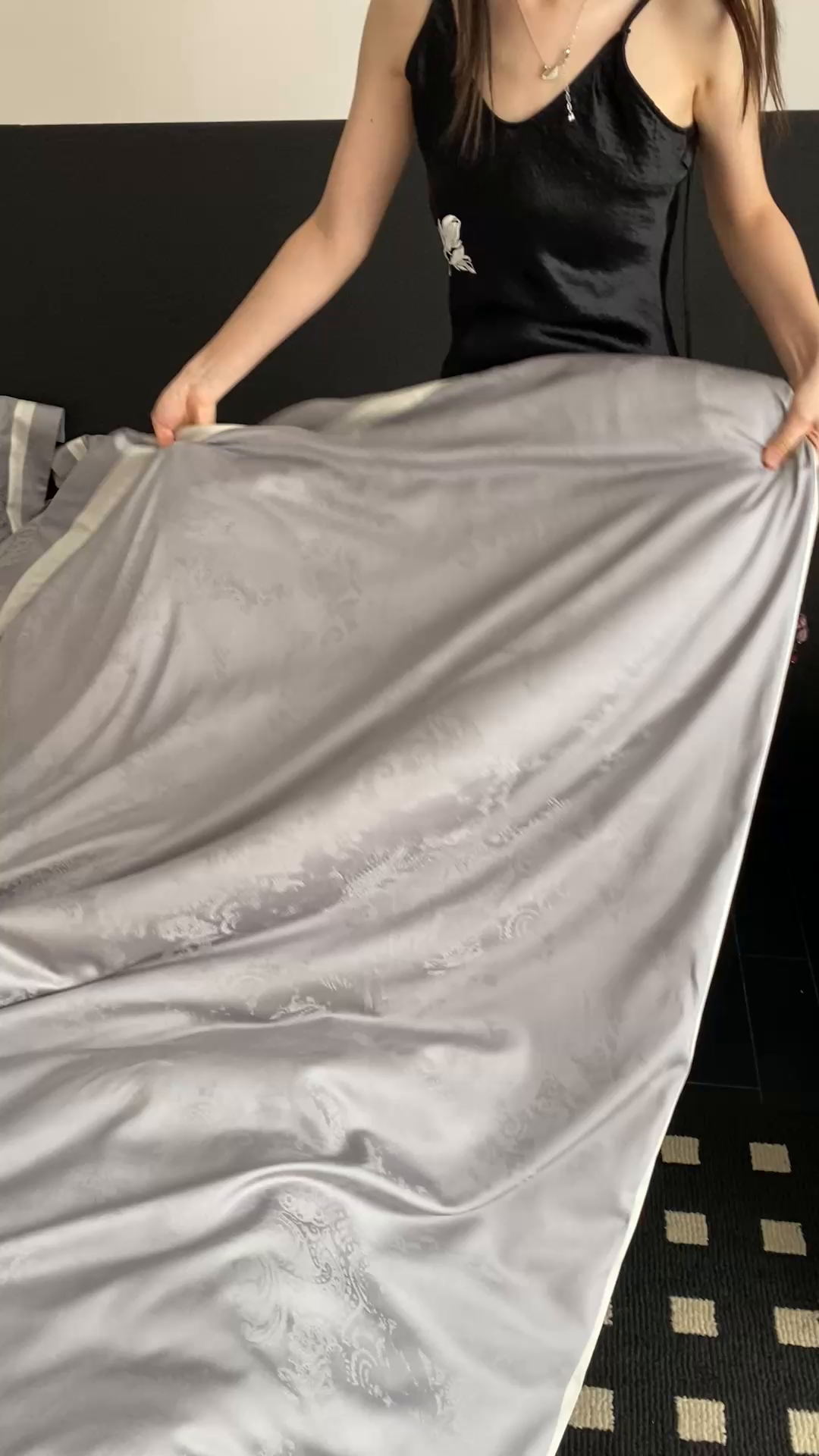 91家纺网 家纺一手货源 找家纺 馨蕊2025新款天丝棉青黛四件套 青黛-高级灰